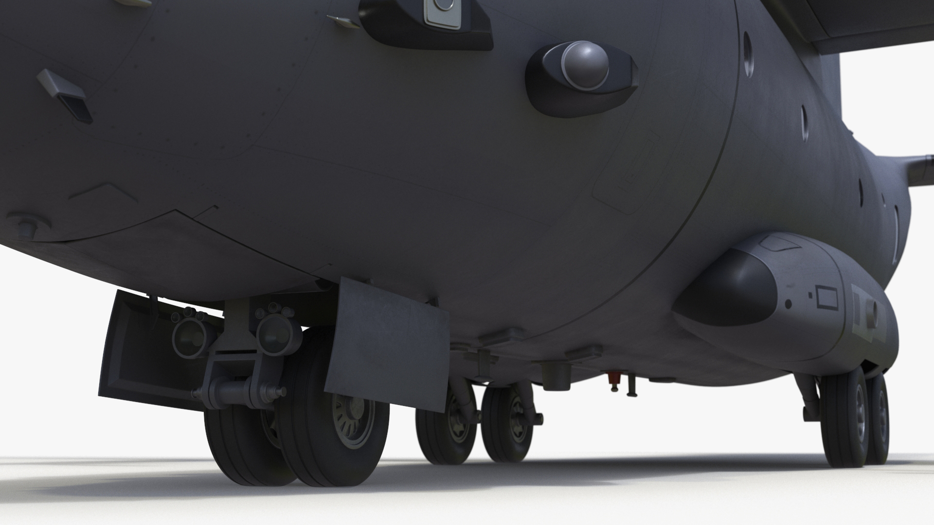 3D model Multi-role Aircraft Grey Simplified