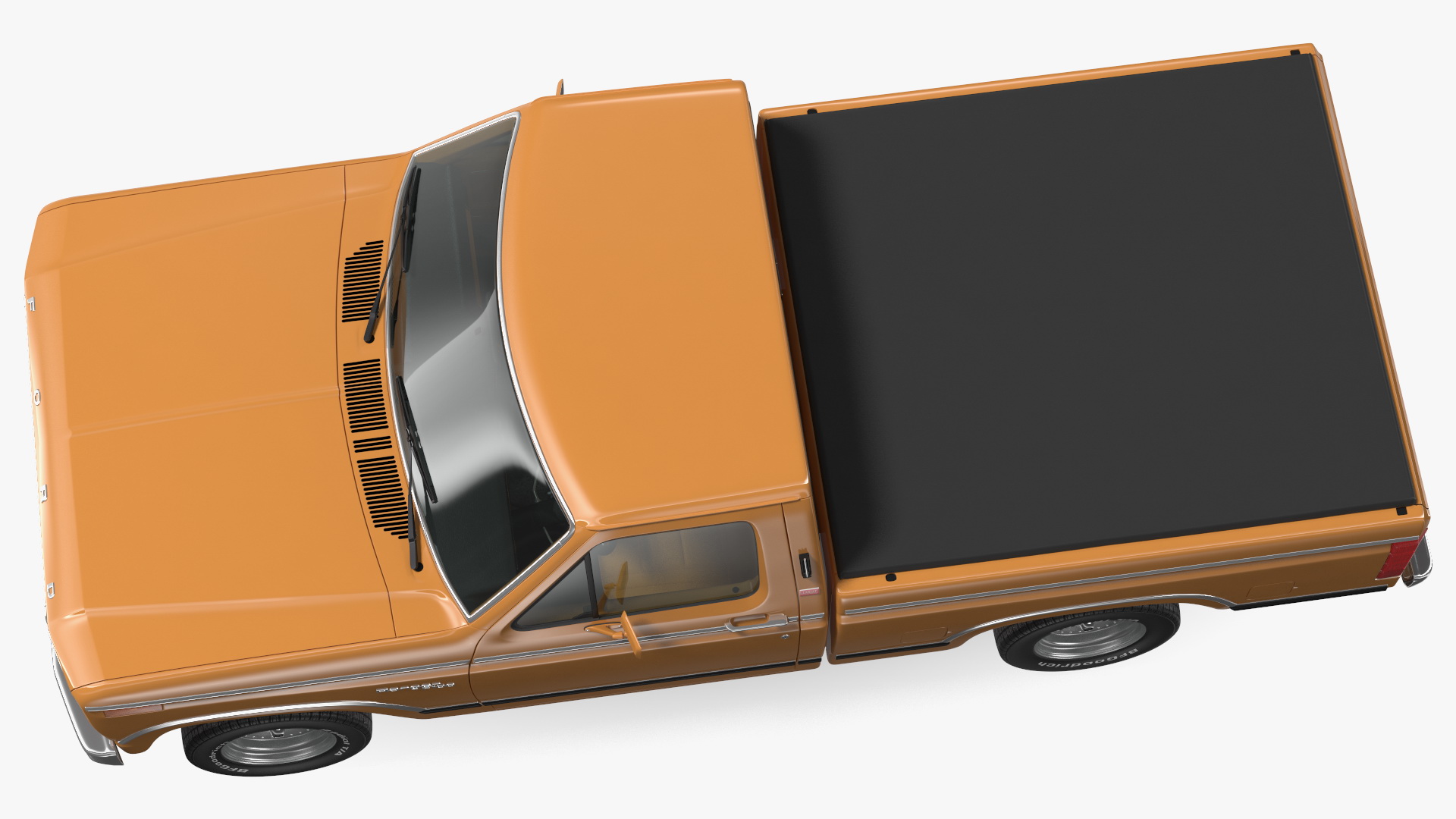 Ford F Series Ranger 1980 Pickup Truck Orange Rigged 3D