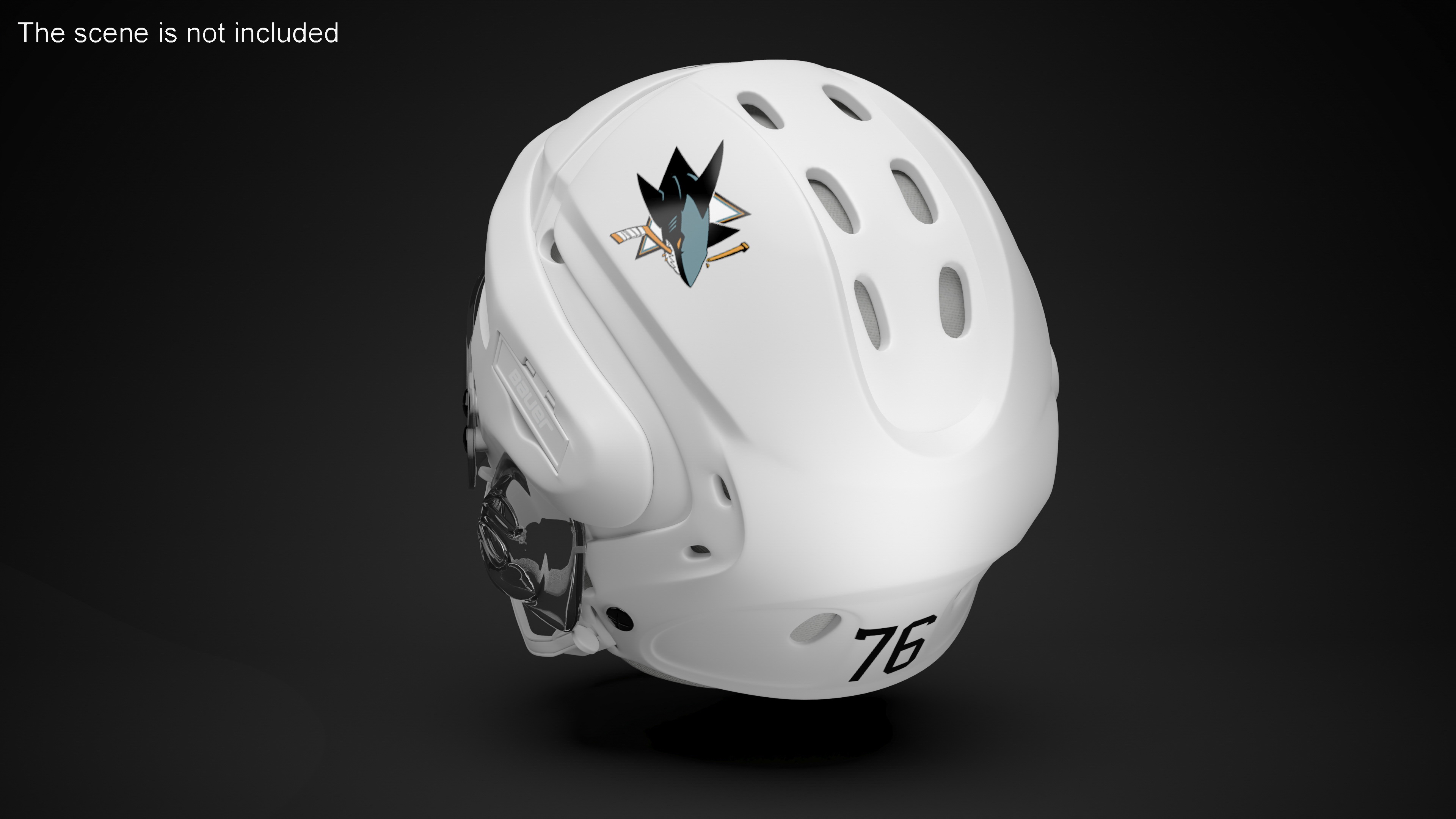 Hockey Helmet San Jose Sharks 3D model