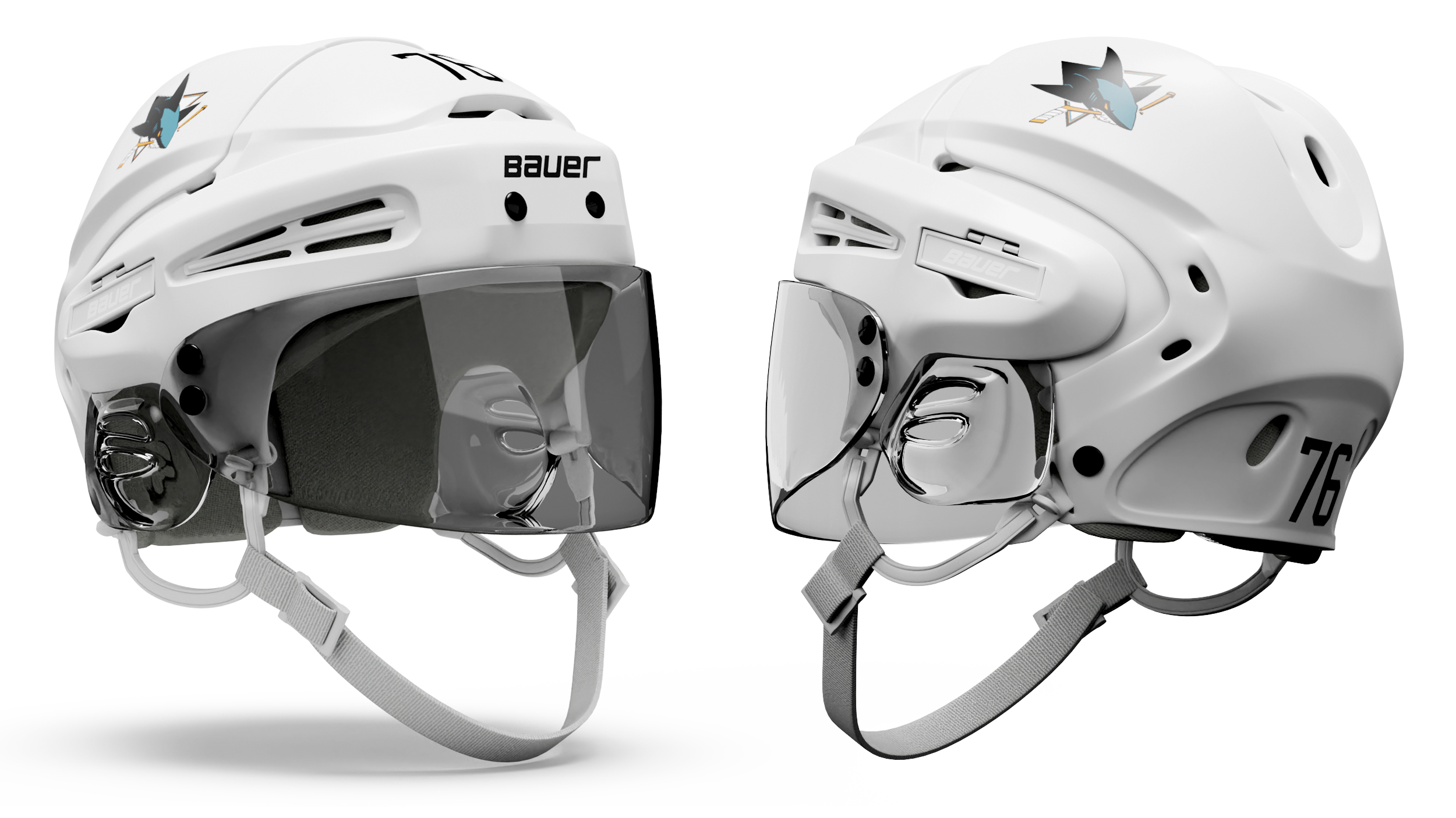 Hockey Helmet San Jose Sharks 3D model