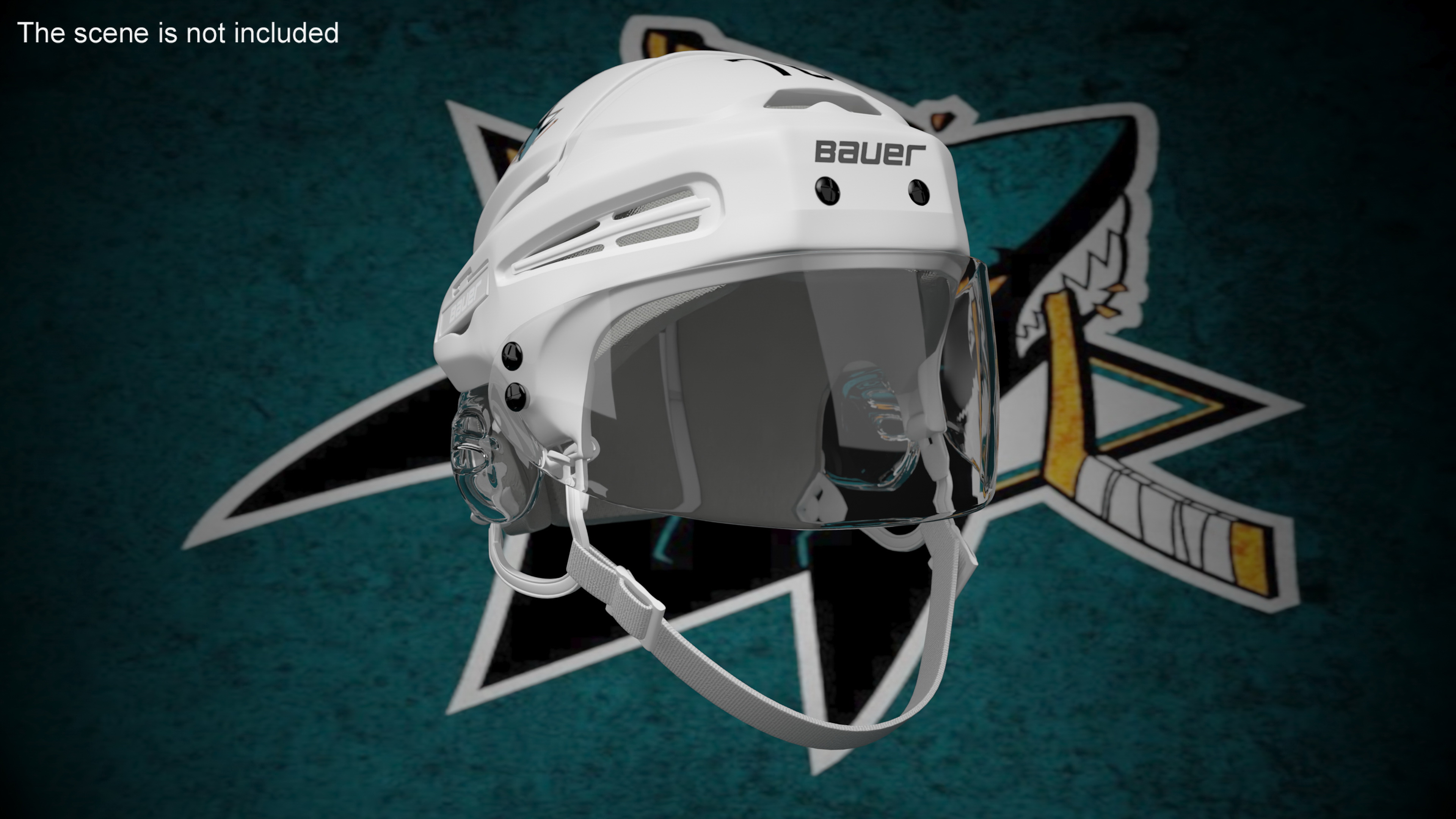 Hockey Helmet San Jose Sharks 3D model