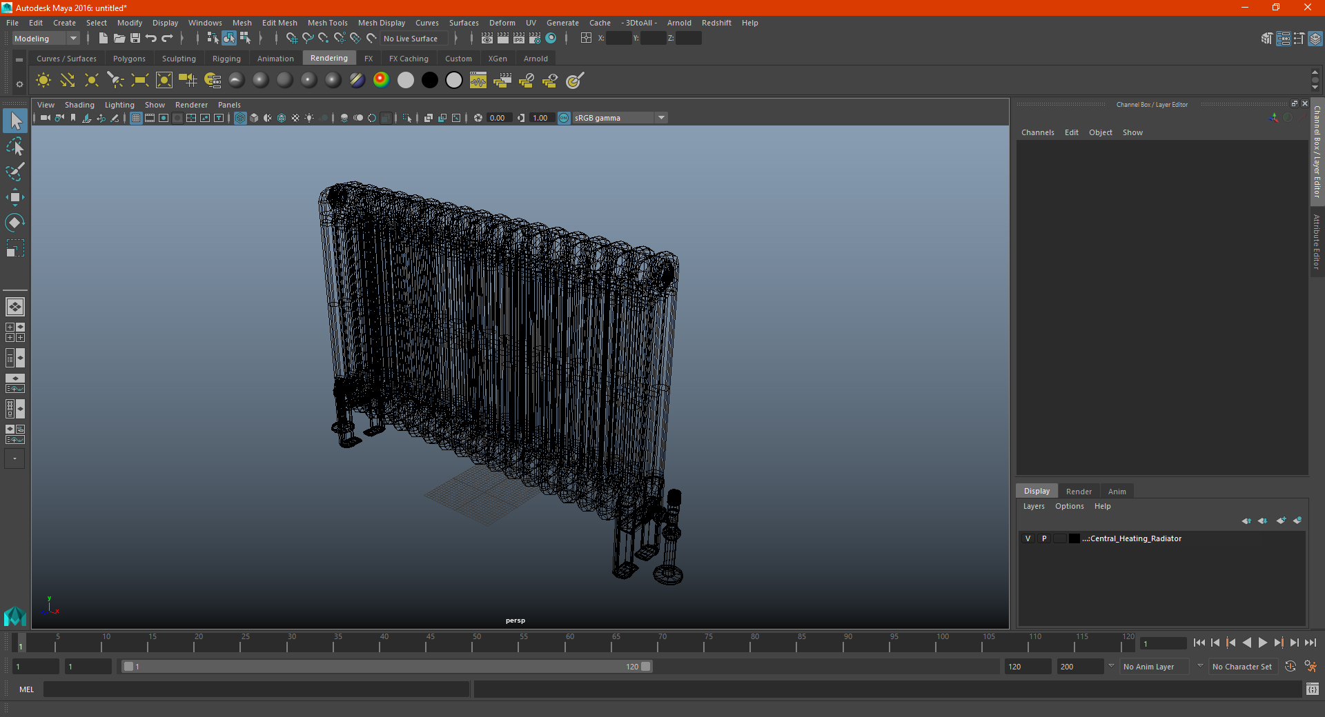 Central Heating Radiator 3D model