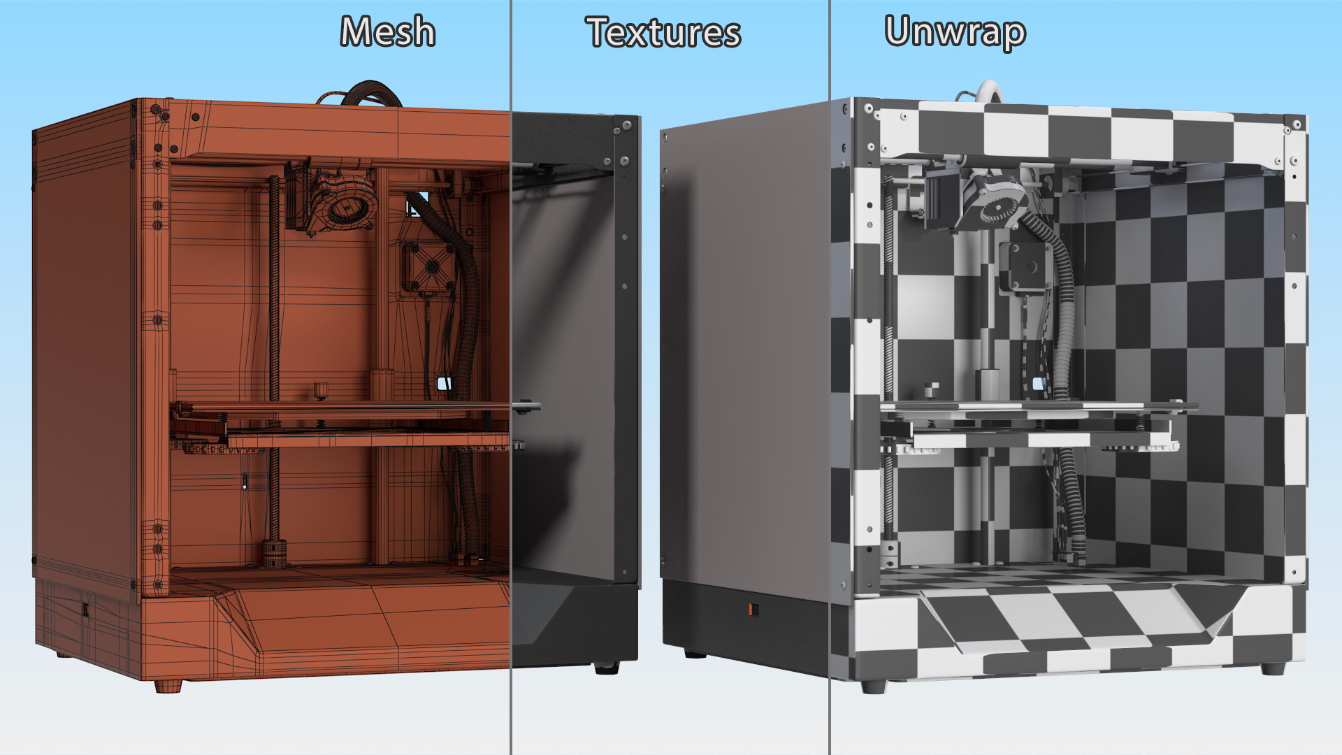 3D 3d Printer Rigged for Maya