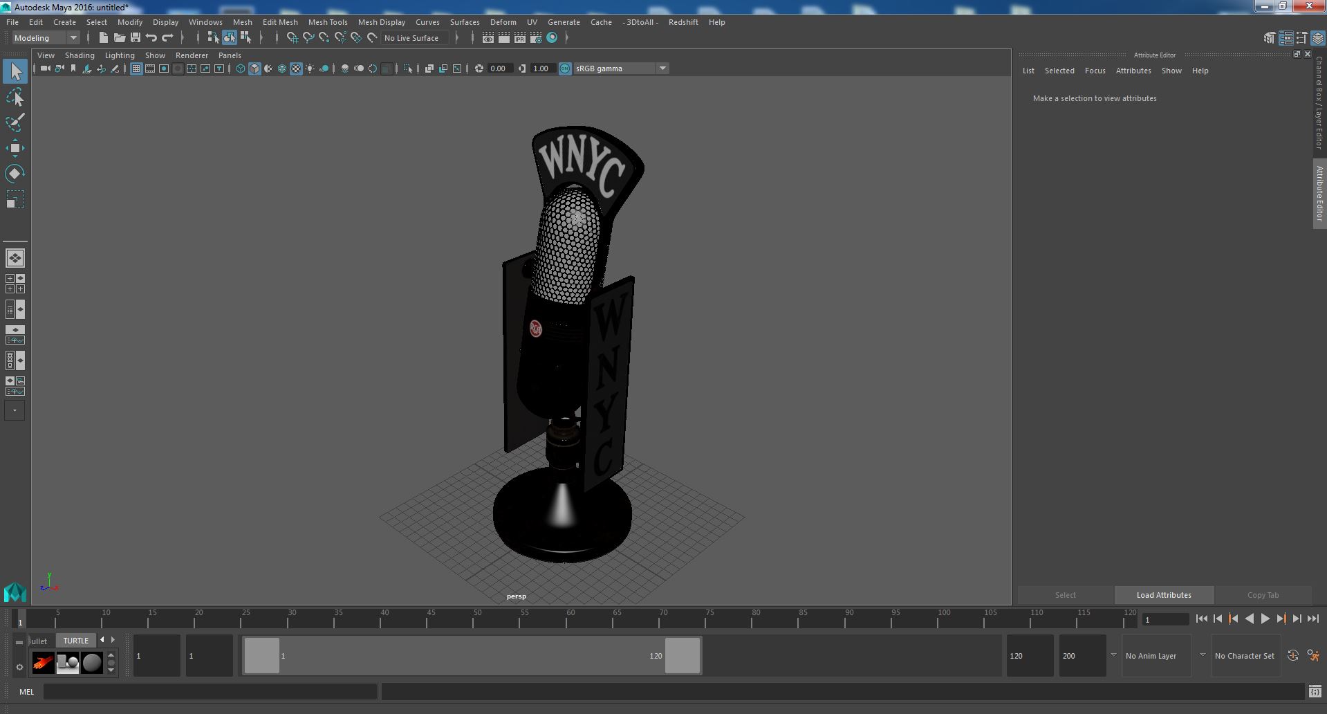 Vintage RCA 77-D Ribbon Microphone 3D model