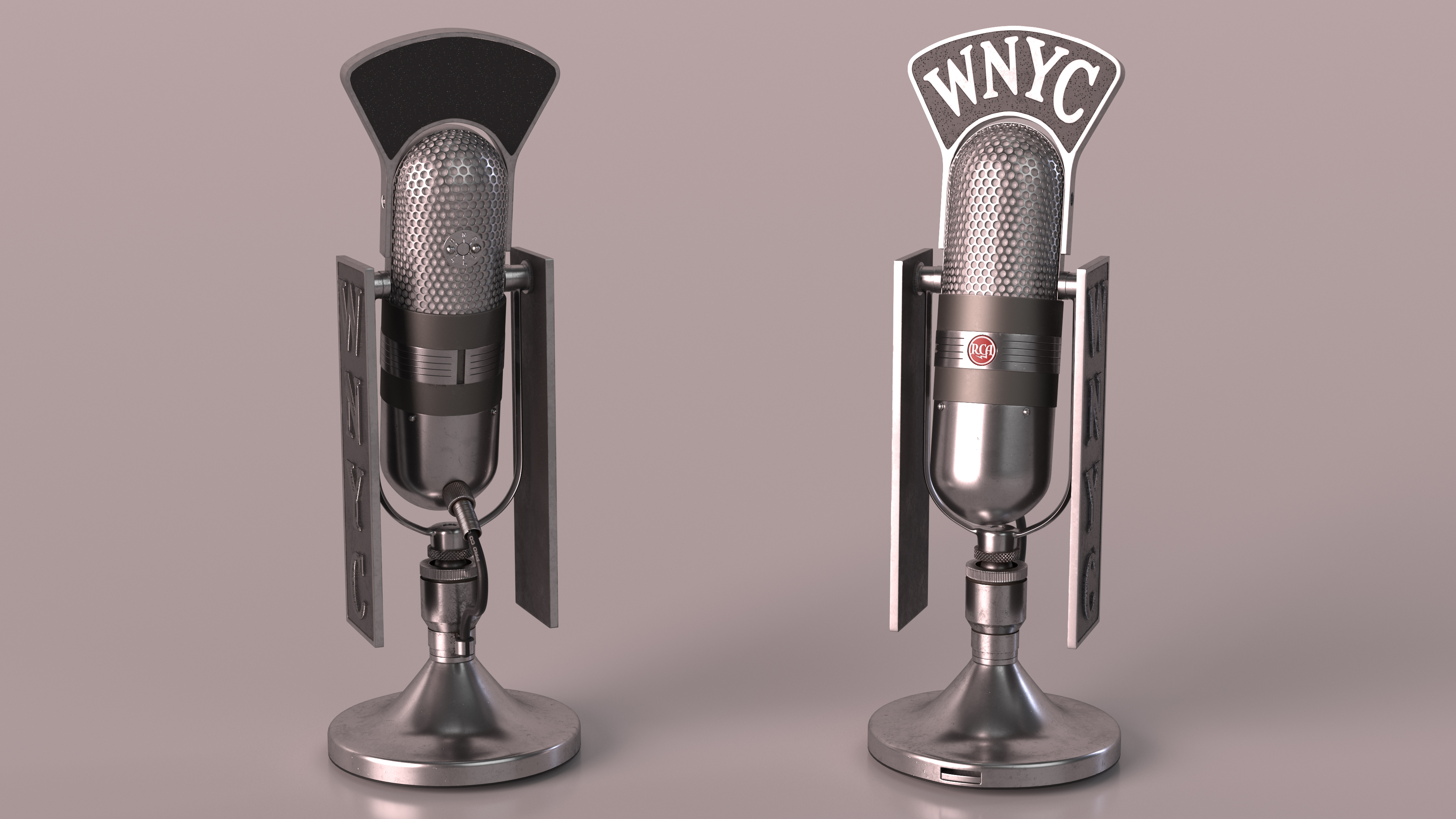 Vintage RCA 77-D Ribbon Microphone 3D model