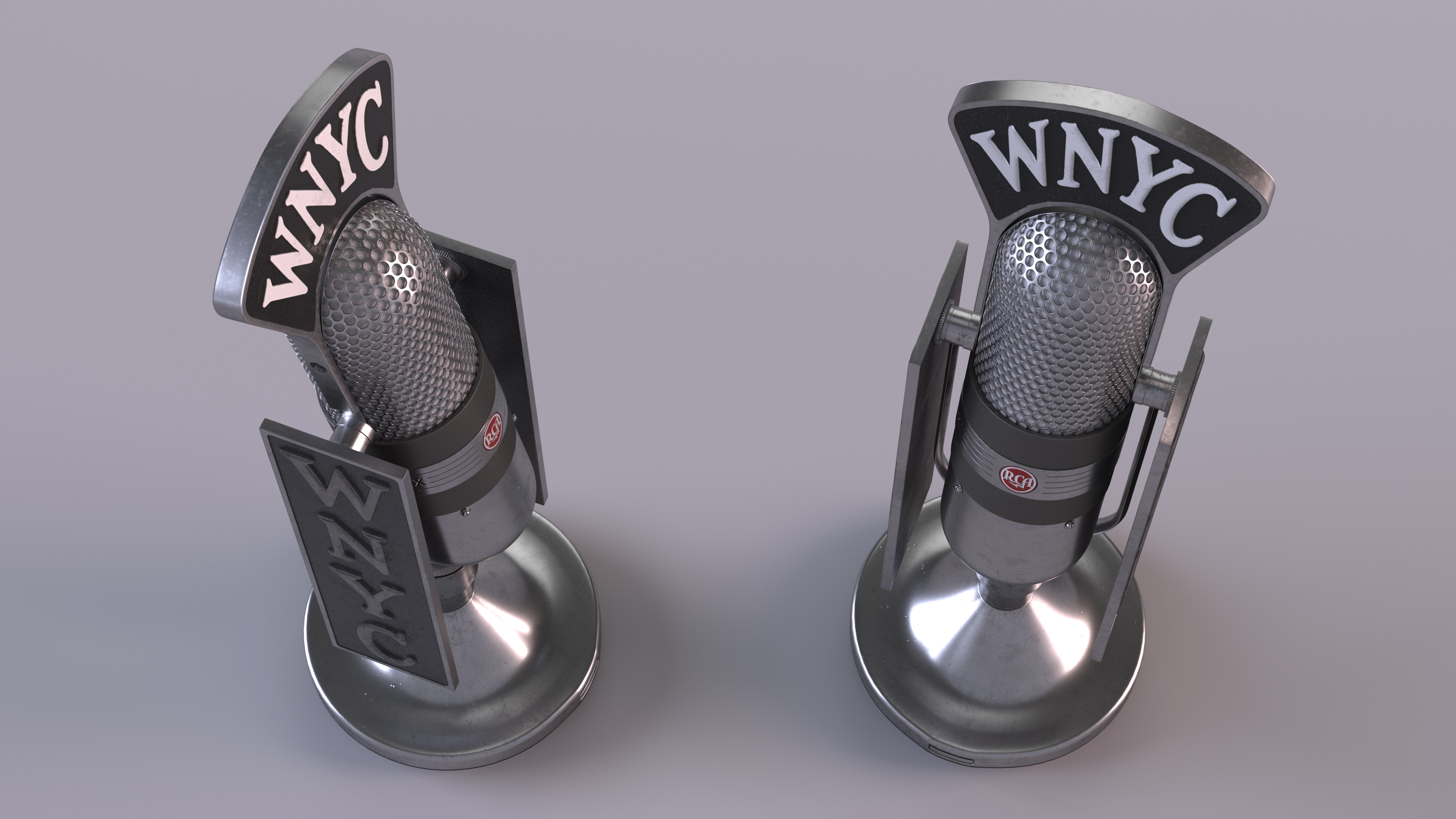 Vintage RCA 77-D Ribbon Microphone 3D model