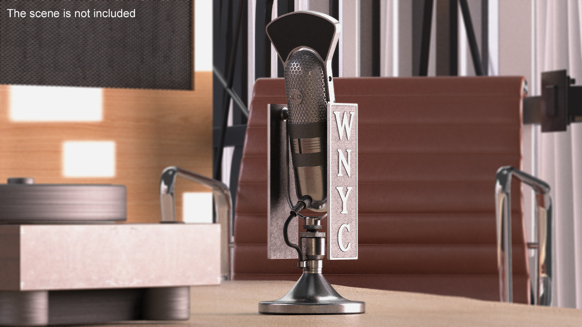 Vintage RCA 77-D Ribbon Microphone 3D model