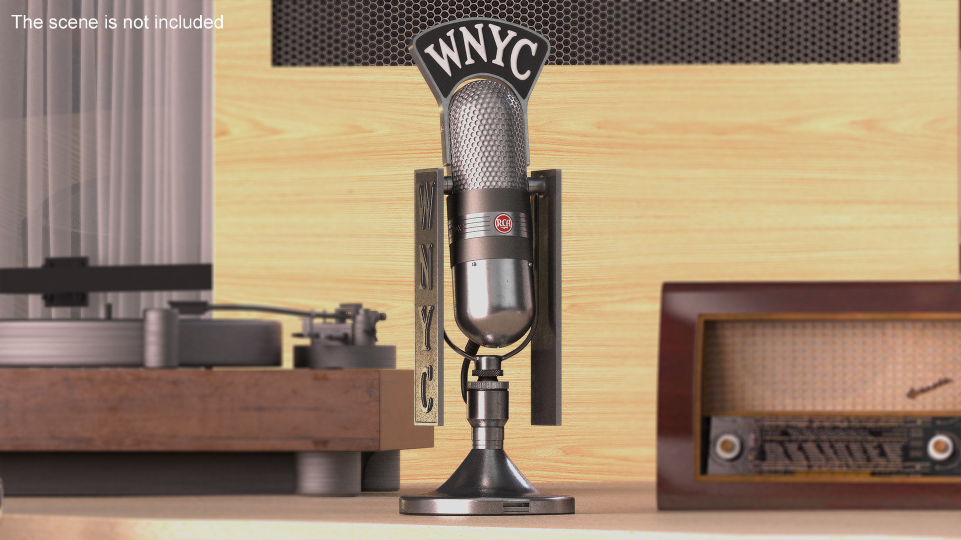 Vintage RCA 77-D Ribbon Microphone 3D model