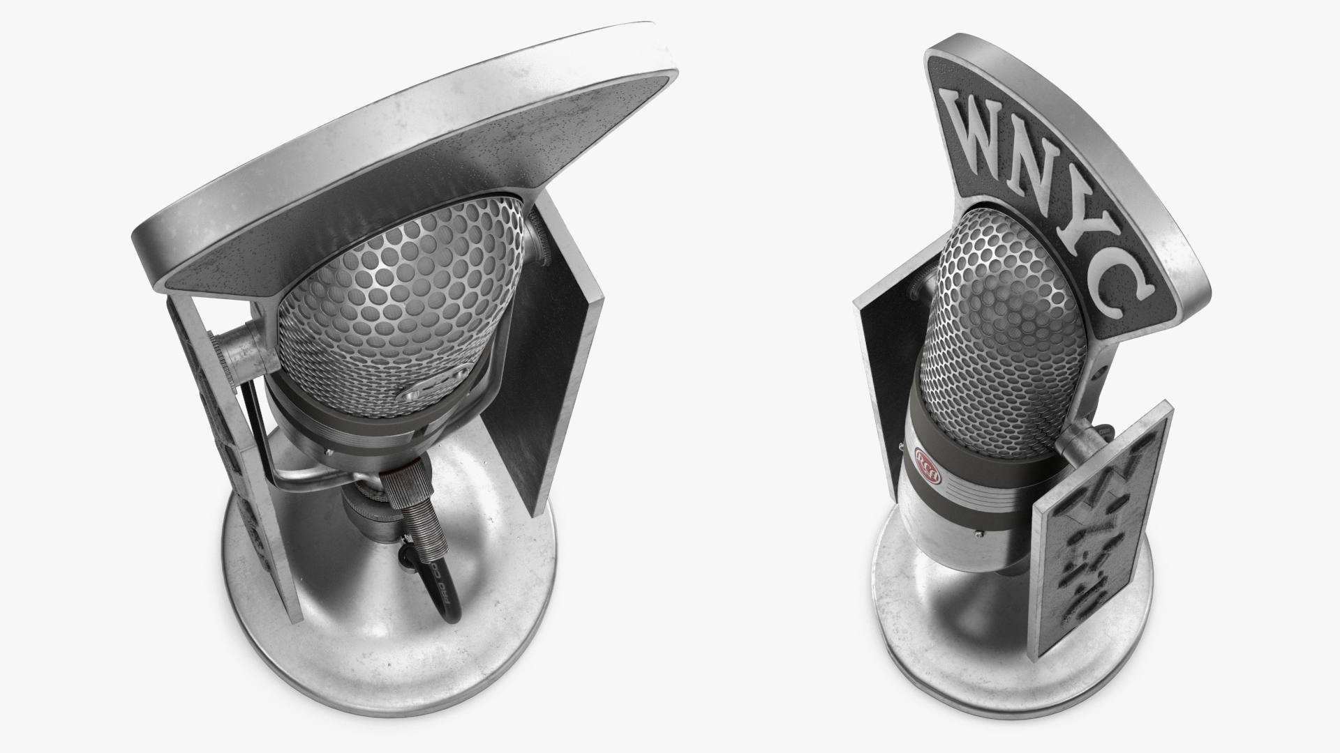 Vintage RCA 77-D Ribbon Microphone 3D model