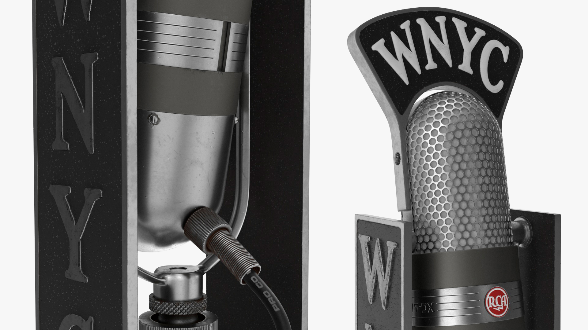 Vintage RCA 77-D Ribbon Microphone 3D model