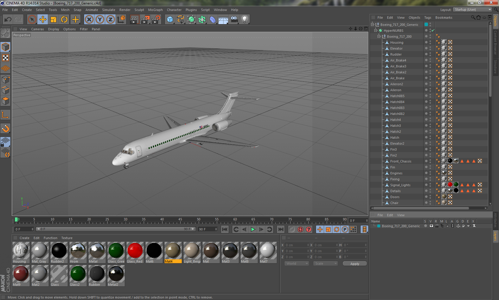 Boeing 717 200 Generic 3D