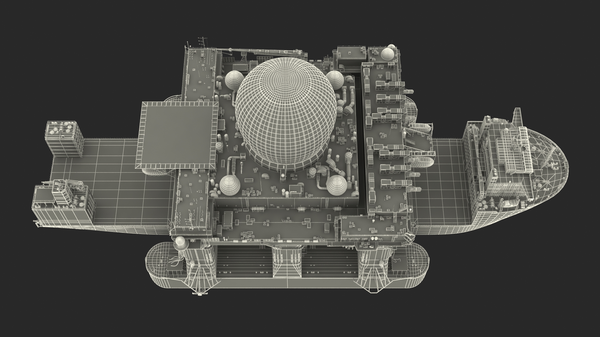 Blue Marlin Heavy Lift Vessel with Sea SBX RIgged 3D model
