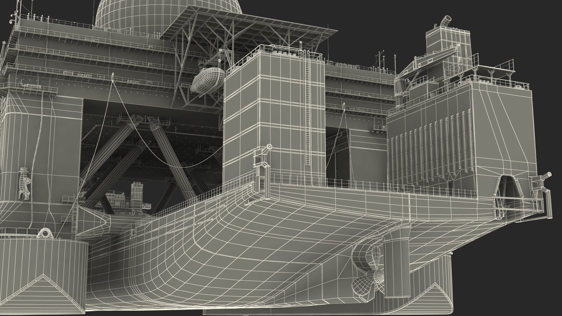 Blue Marlin Heavy Lift Vessel with Sea SBX RIgged 3D model