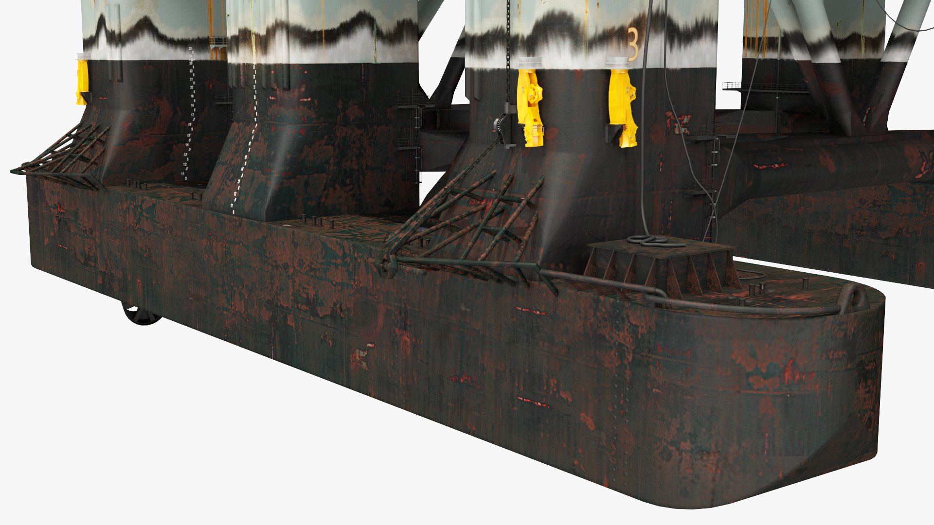 Blue Marlin Heavy Lift Vessel with Sea SBX RIgged 3D model