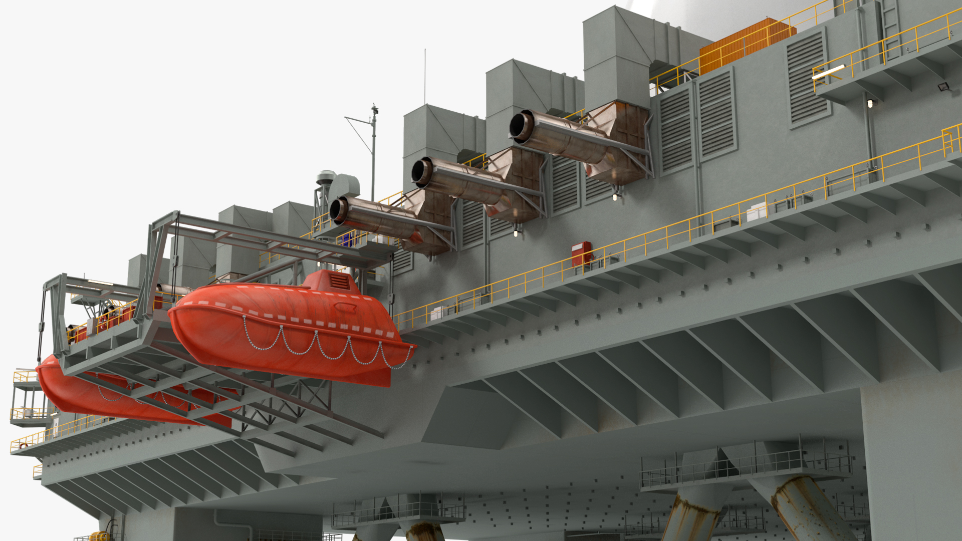 Blue Marlin Heavy Lift Vessel with Sea SBX RIgged 3D model