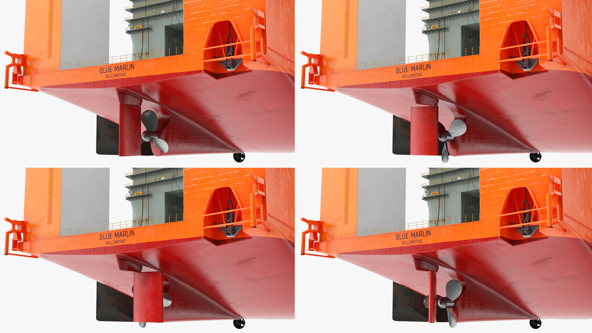 Blue Marlin Heavy Lift Vessel with Sea SBX RIgged 3D model