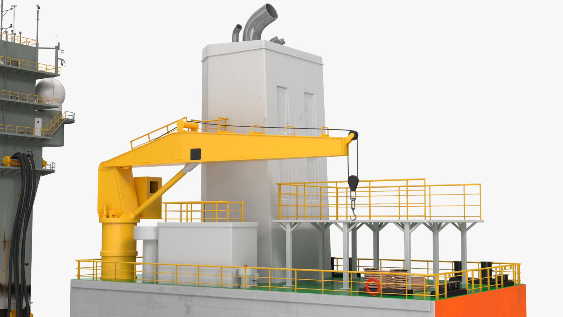 Blue Marlin Heavy Lift Vessel with Sea SBX RIgged 3D model
