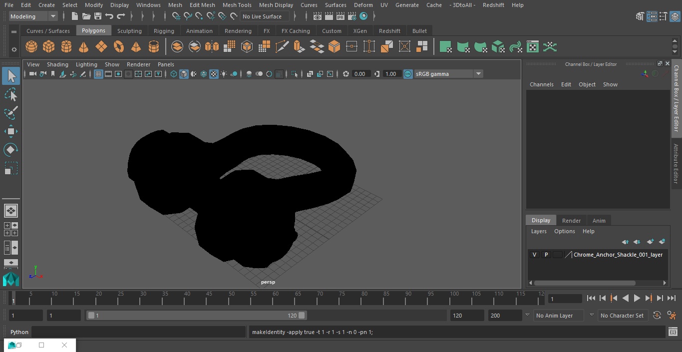 3D Chrome Anchor Shackle