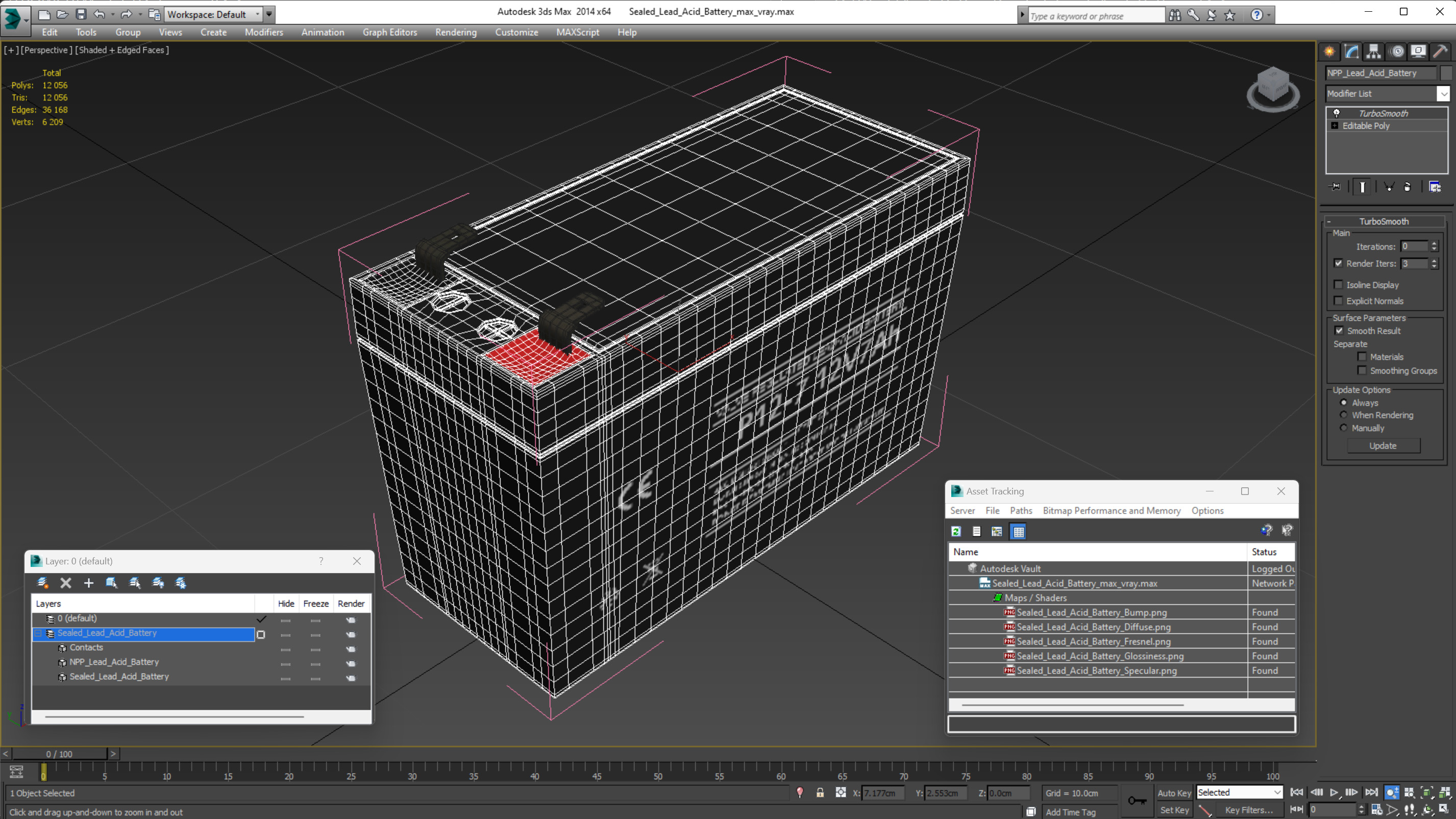 Sealed Lead Acid Battery 3D model