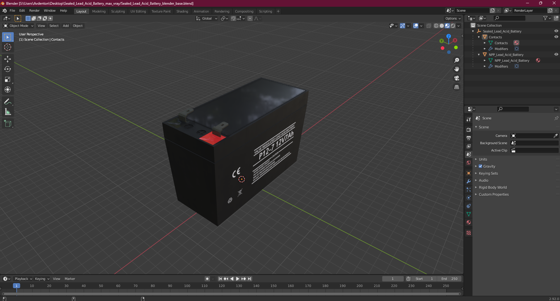 Sealed Lead Acid Battery 3D model