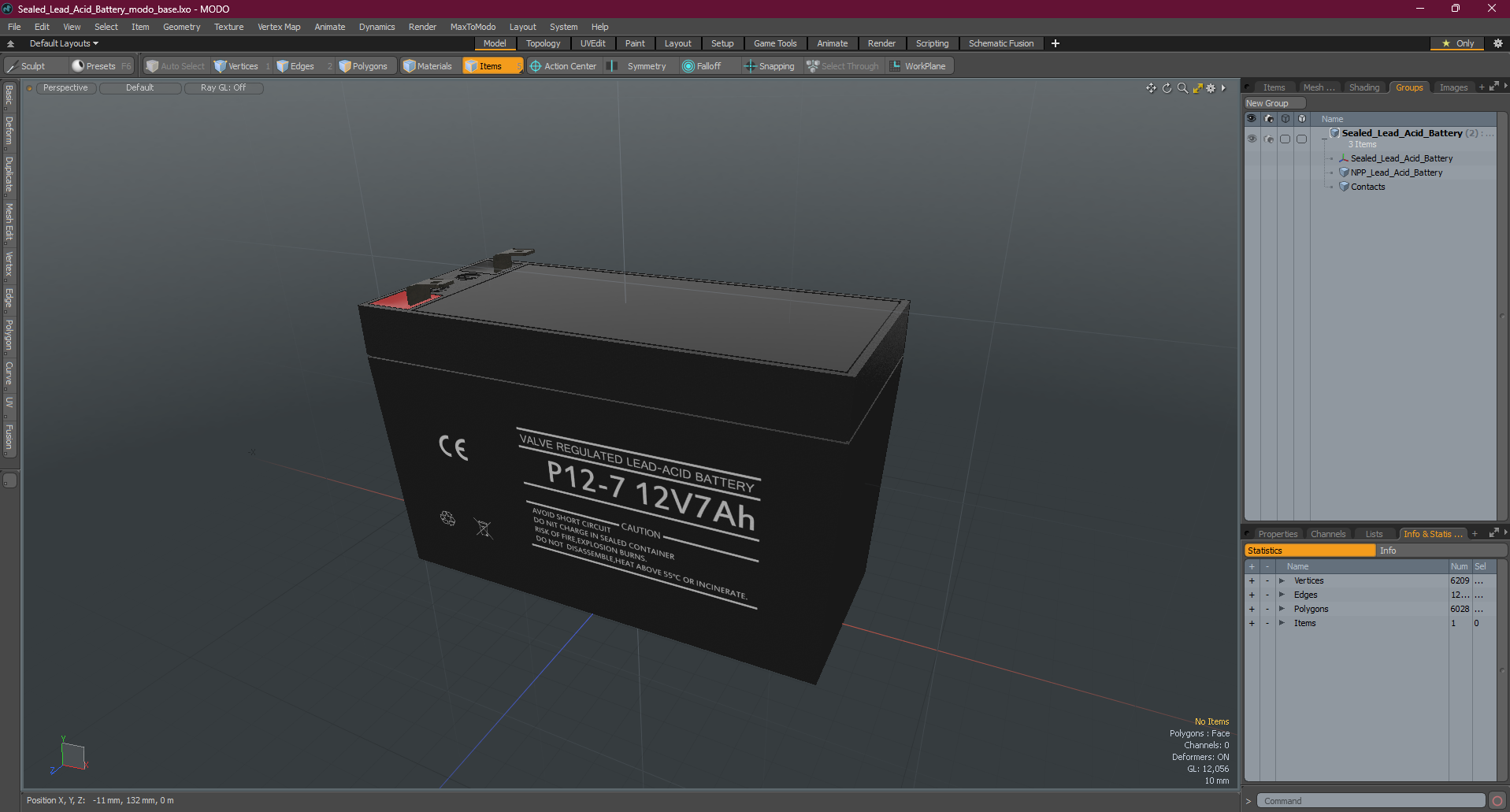 Sealed Lead Acid Battery 3D model