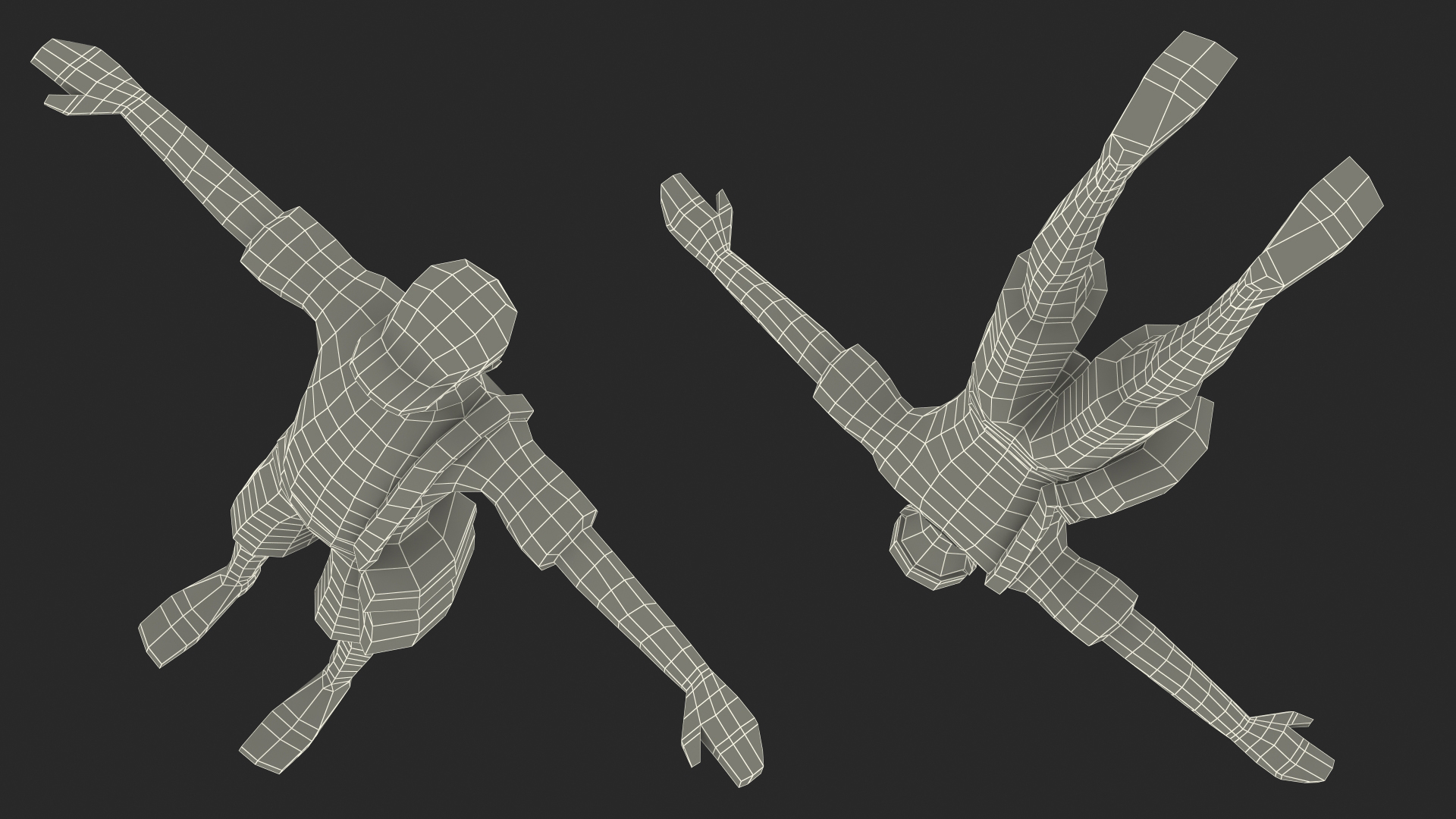 3D Postman Low Poly Rigged model