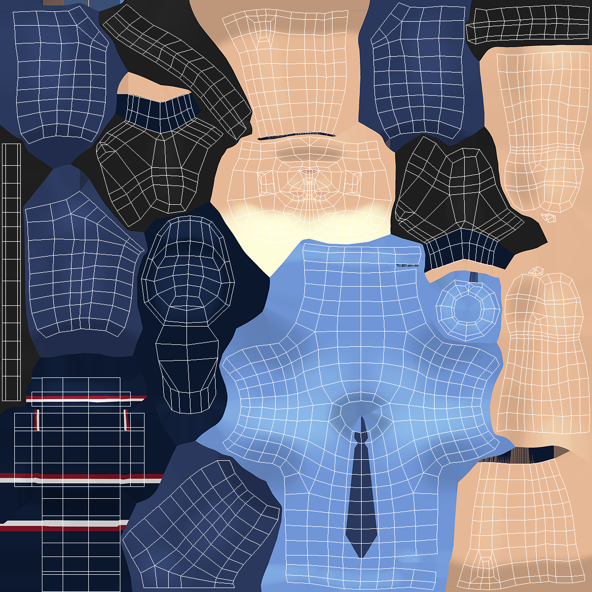 3D Postman Low Poly Rigged model