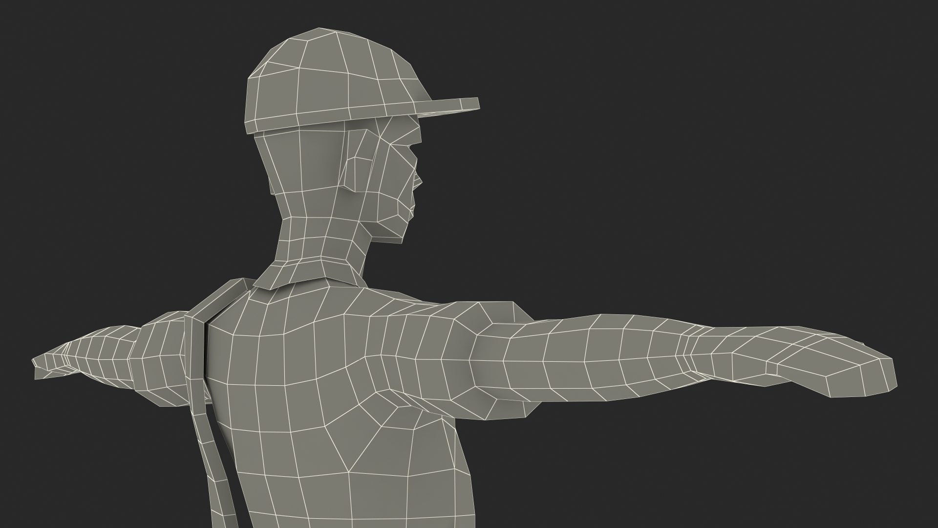 3D Postman Low Poly Rigged model
