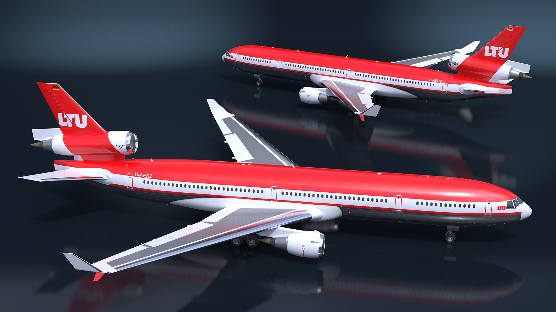 3D LTU International Airways McDonnell Douglas MD-11 Rigged