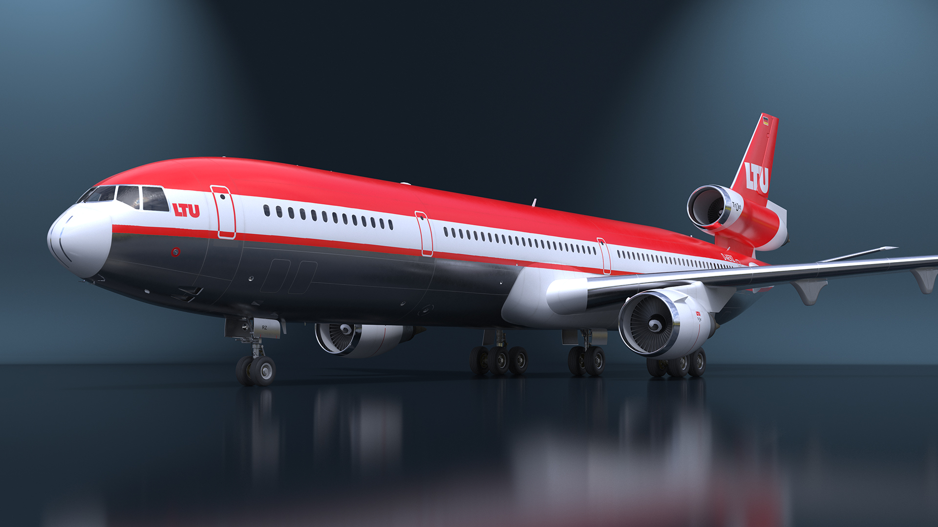 3D LTU International Airways McDonnell Douglas MD-11 Rigged