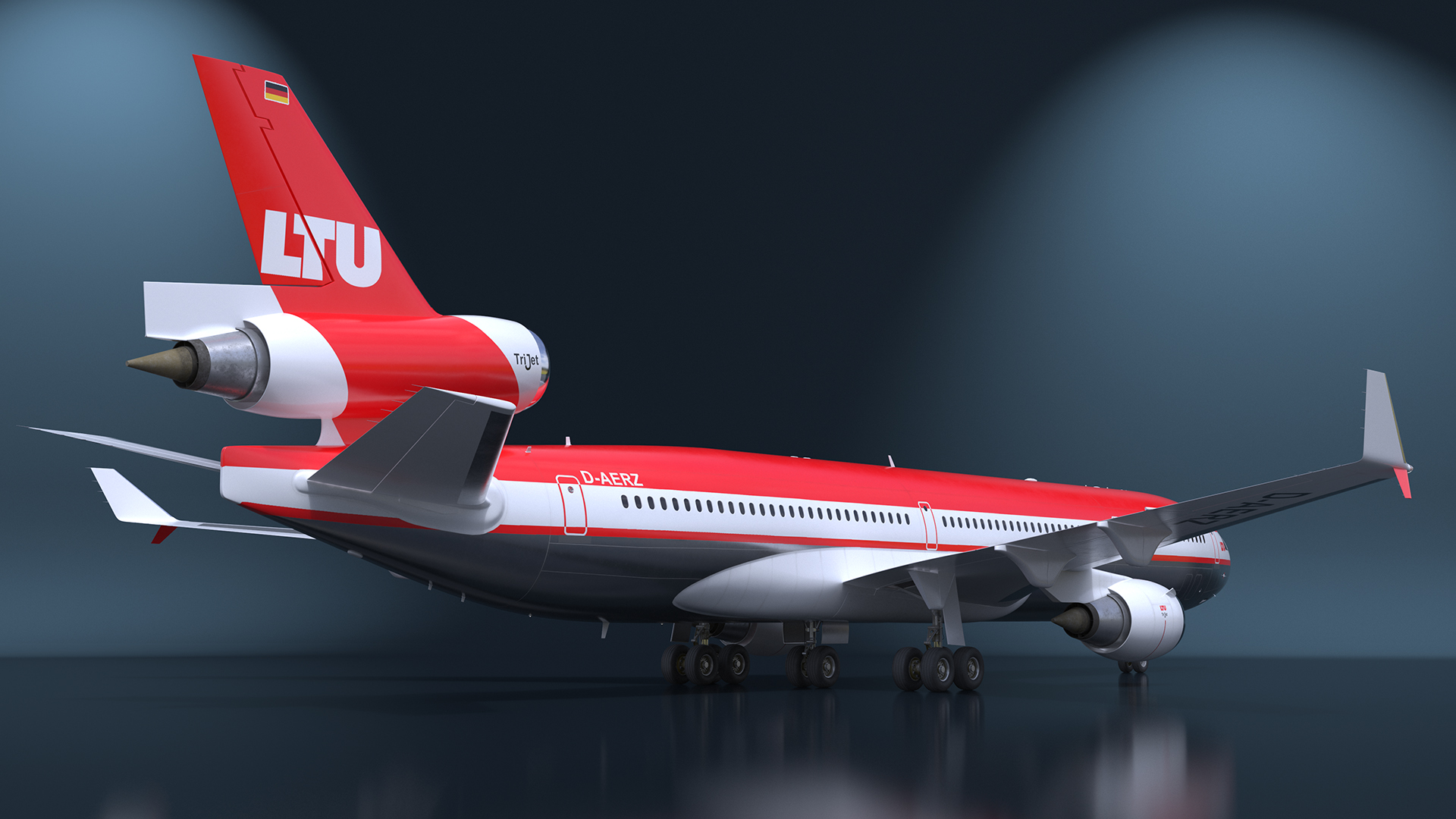 3D LTU International Airways McDonnell Douglas MD-11 Rigged