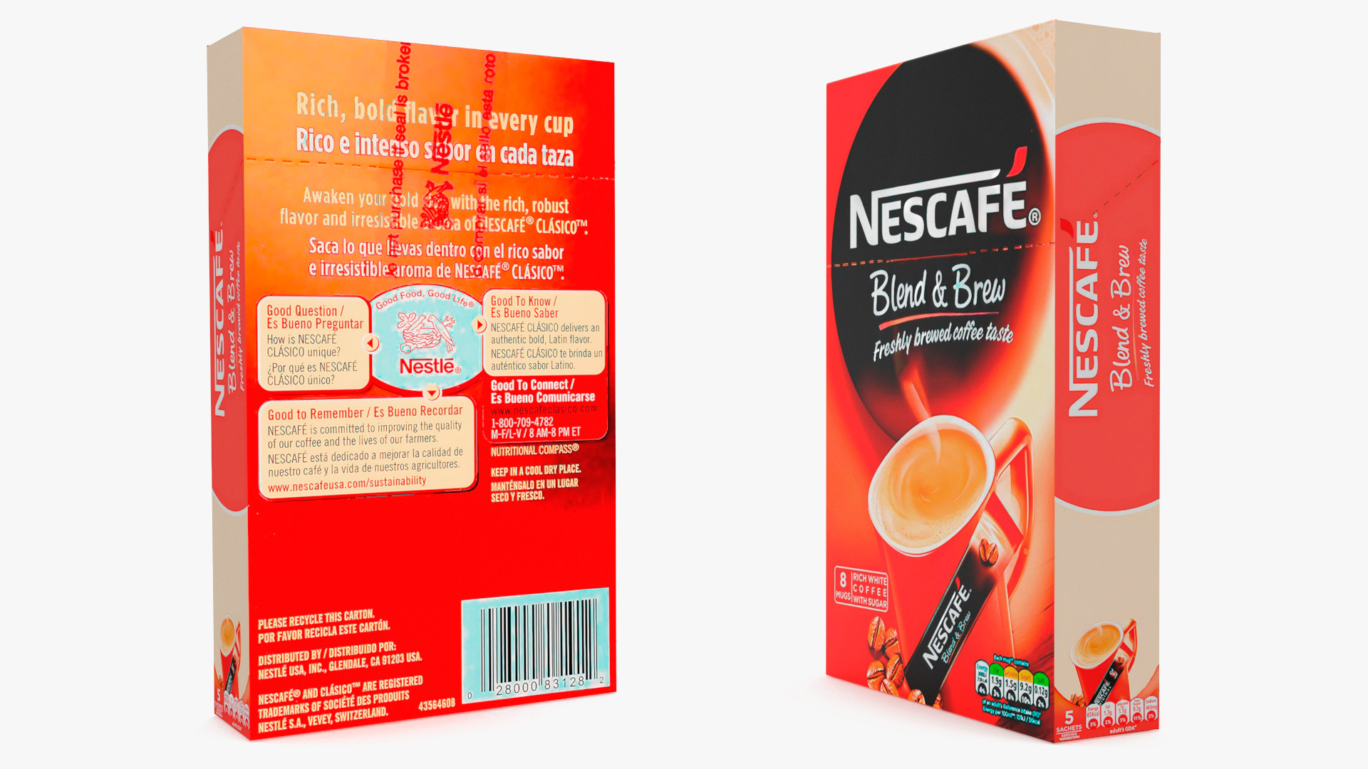 3D Nescafe Blend and Brew Box