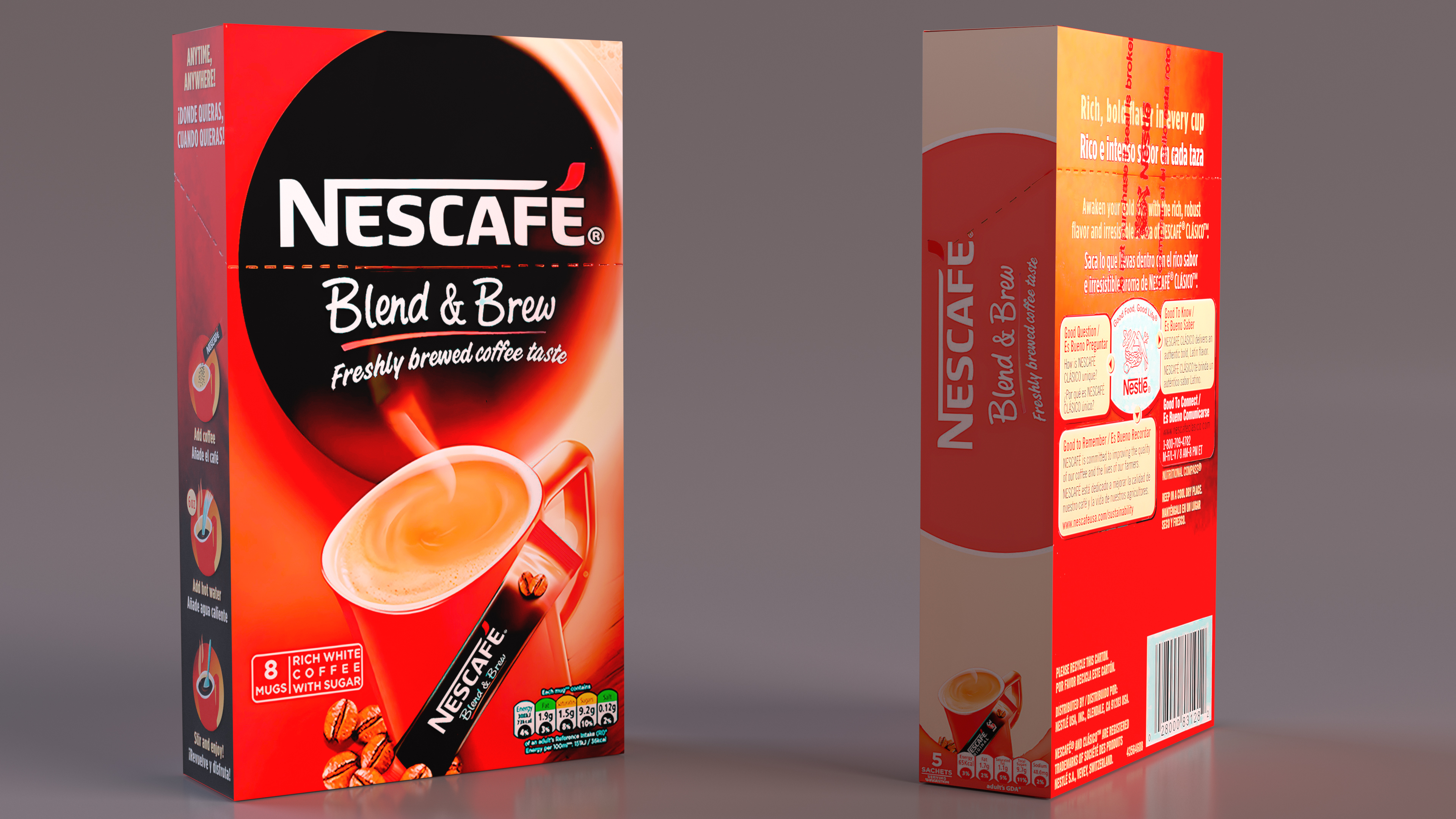 3D Nescafe Blend and Brew Box