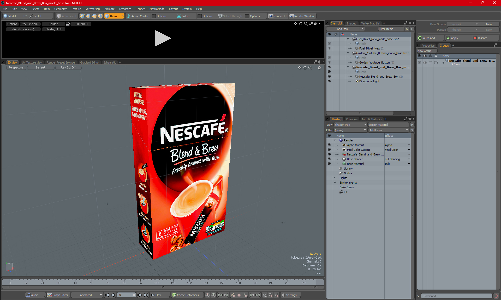 3D Nescafe Blend and Brew Box