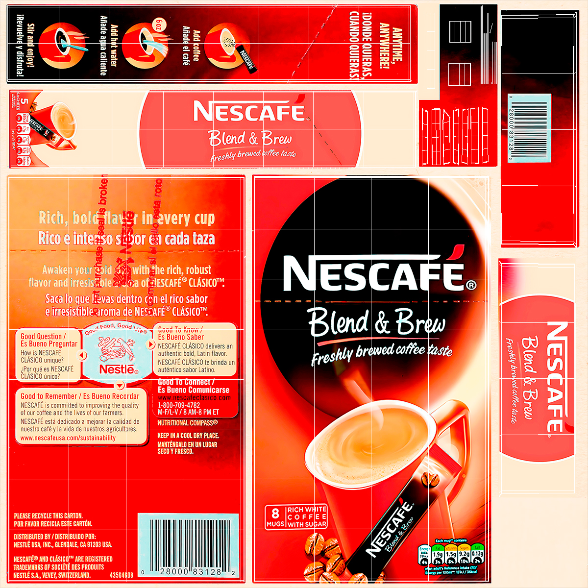 3D Nescafe Blend and Brew Box
