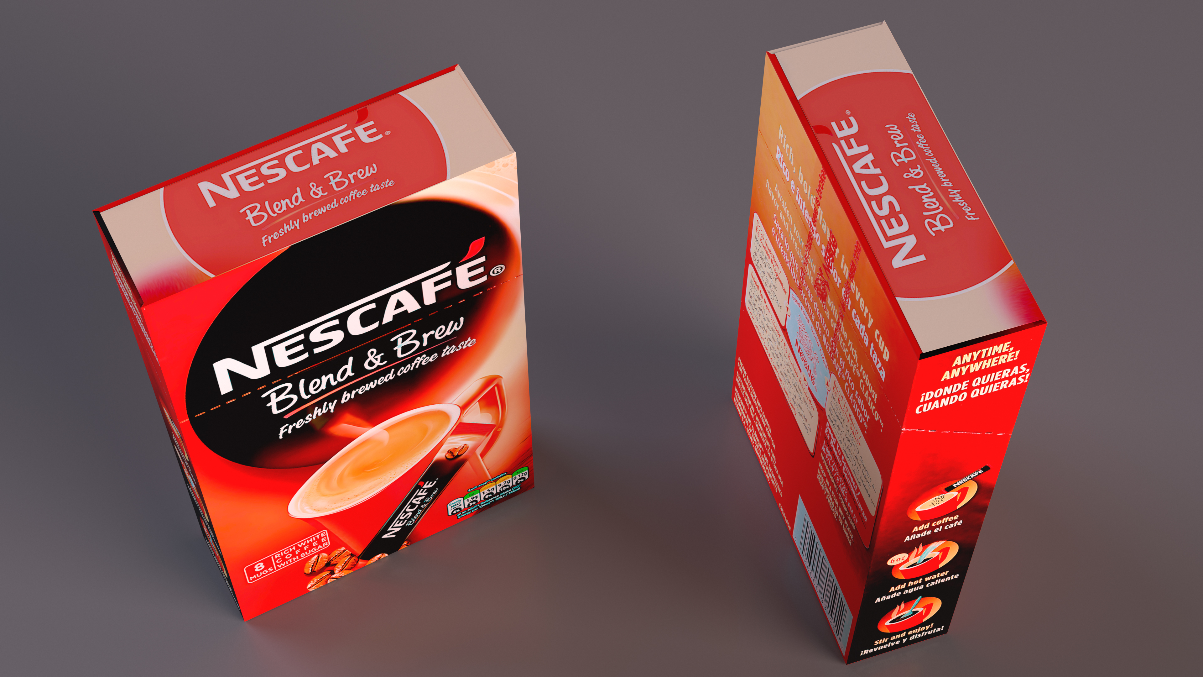 3D Nescafe Blend and Brew Box