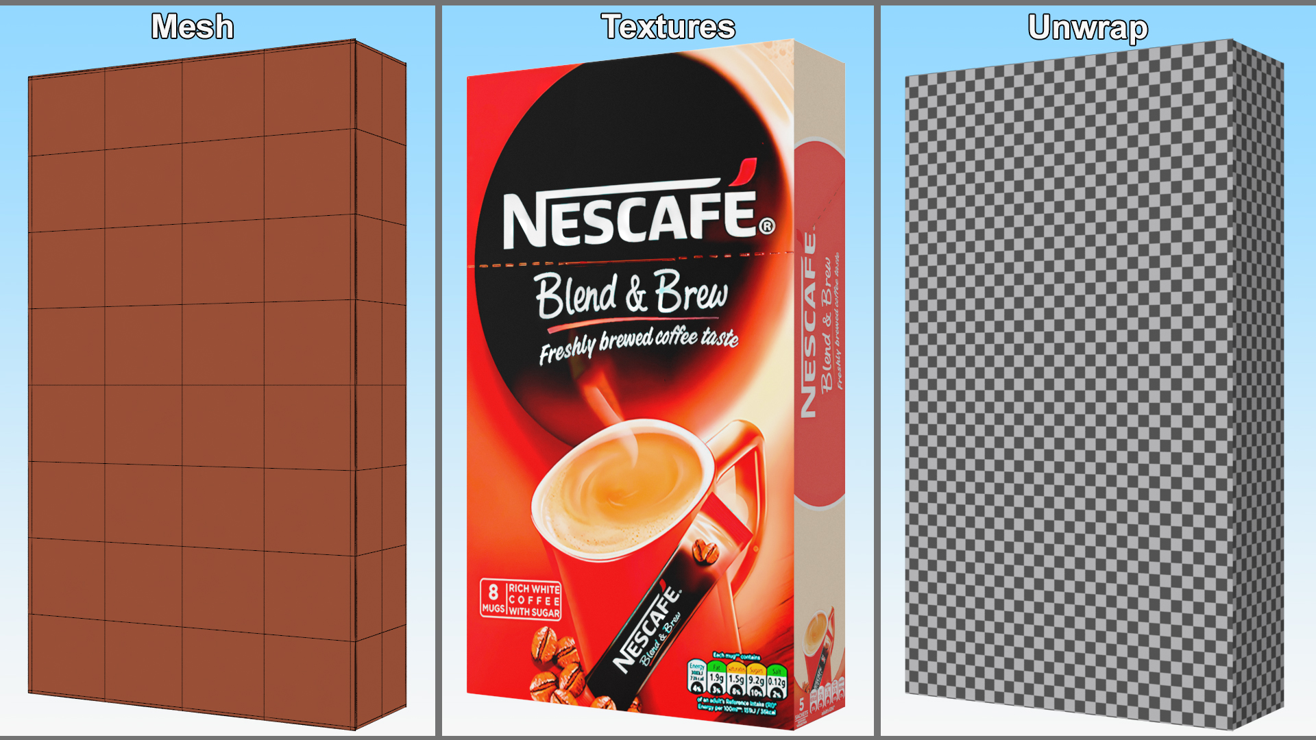 3D Nescafe Blend and Brew Box