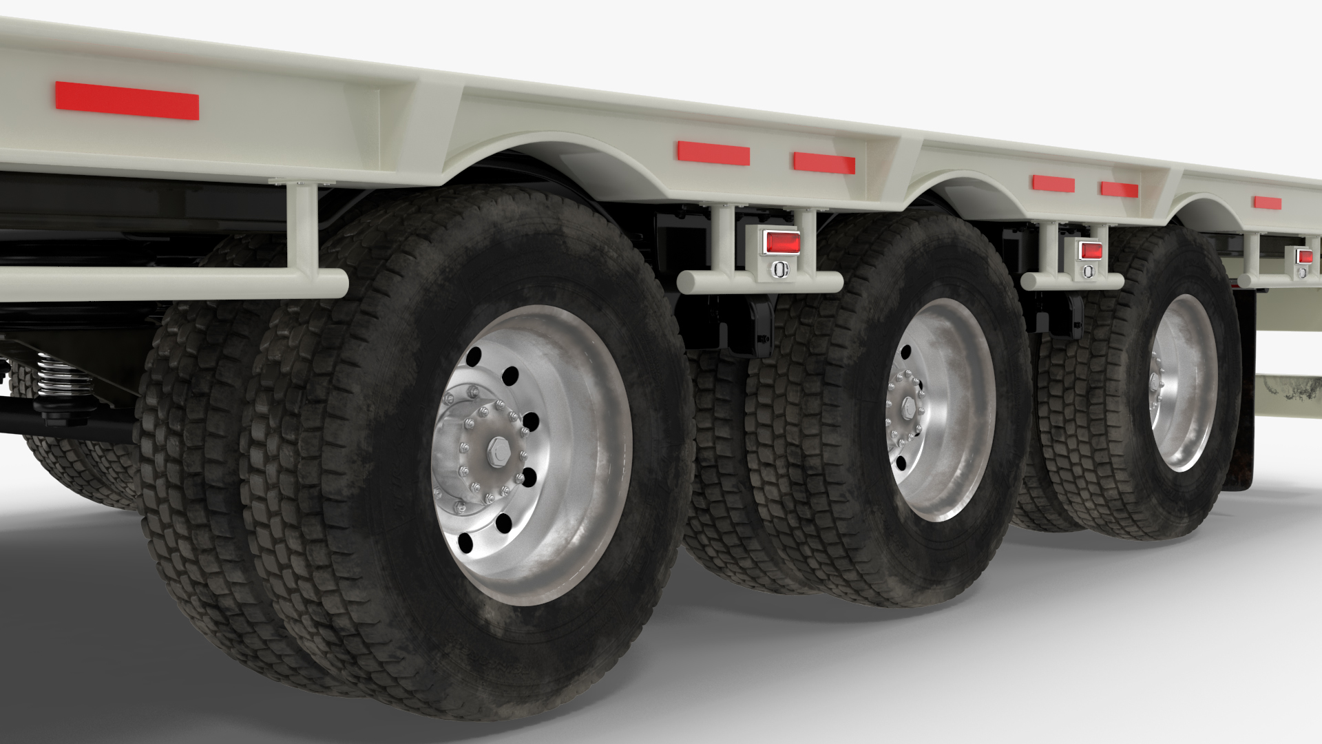 Freightliner Truck With Extendable Trailer Rigged 3D model