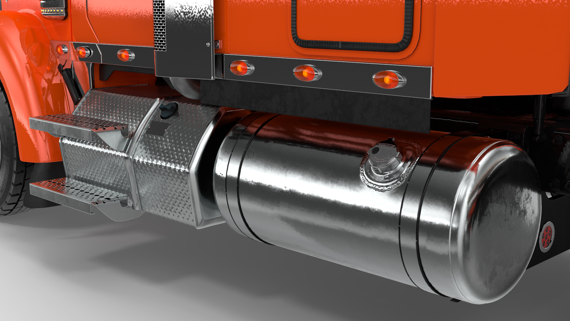 Freightliner Truck With Extendable Trailer Rigged 3D model