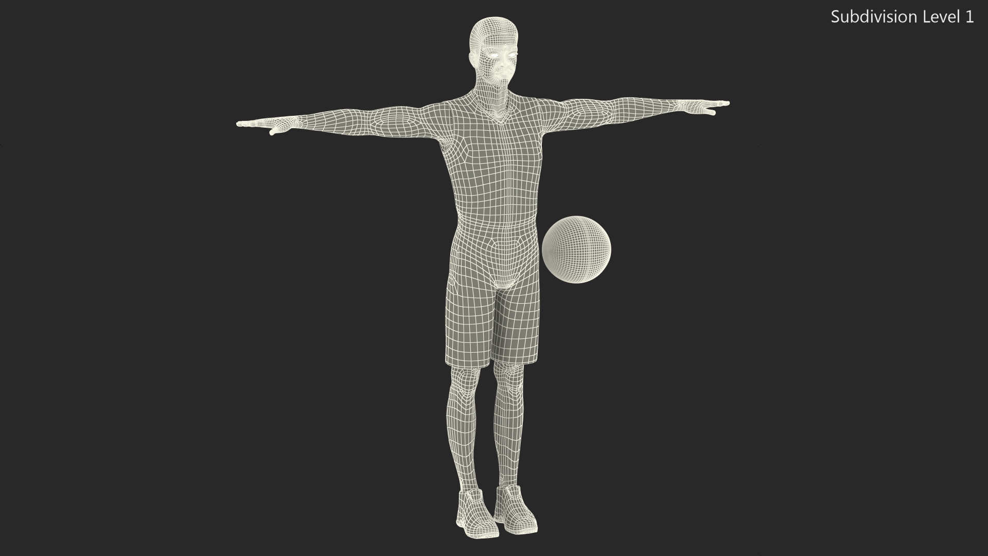 3D Dark Skin Teenager Basketball Player Rigged model