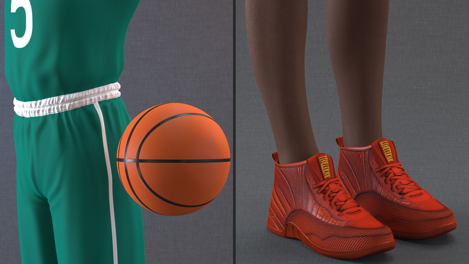 3D Dark Skin Teenager Basketball Player Rigged model