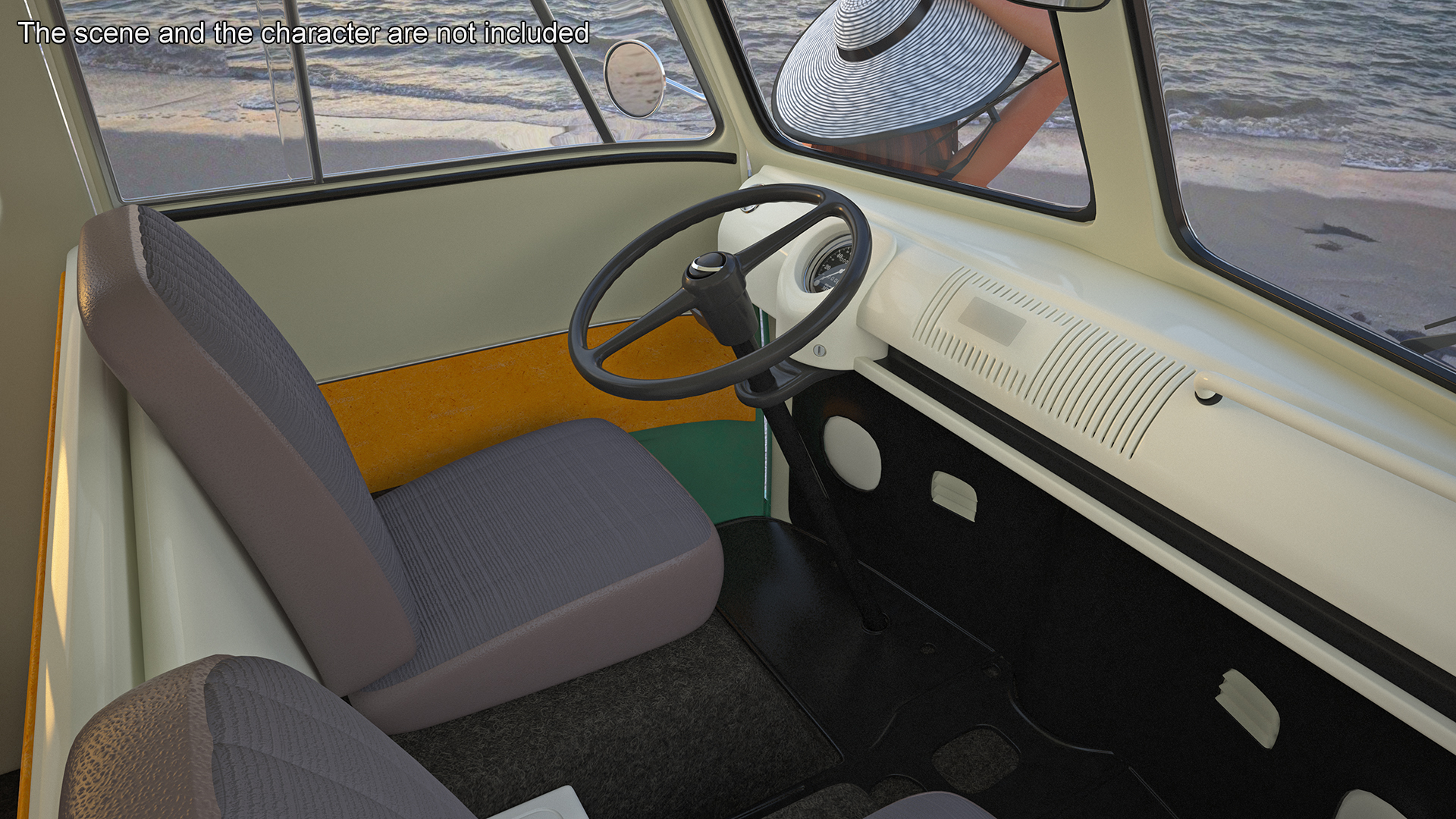 Volkswagen Type 2 Bus Simple Interior 3D