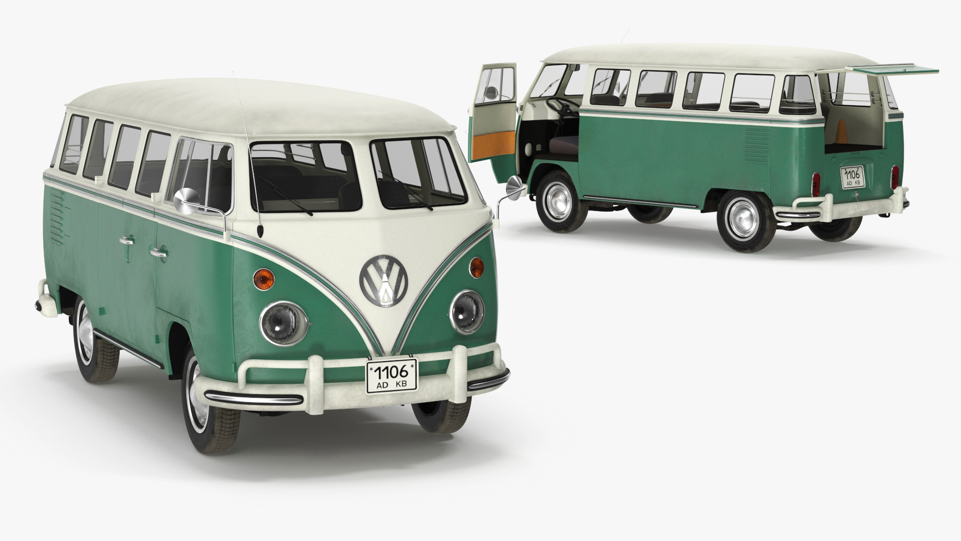 Volkswagen Type 2 Bus Simple Interior 3D