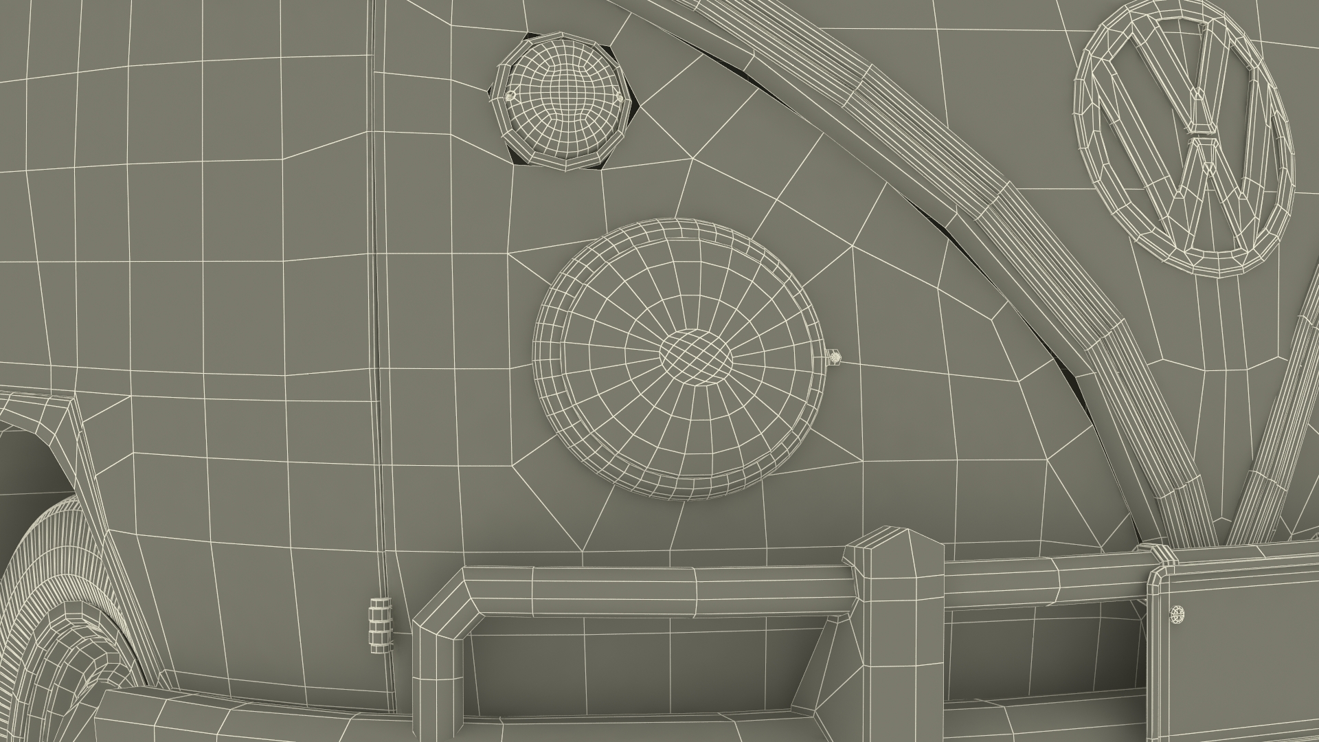 Volkswagen Type 2 Bus Simple Interior 3D