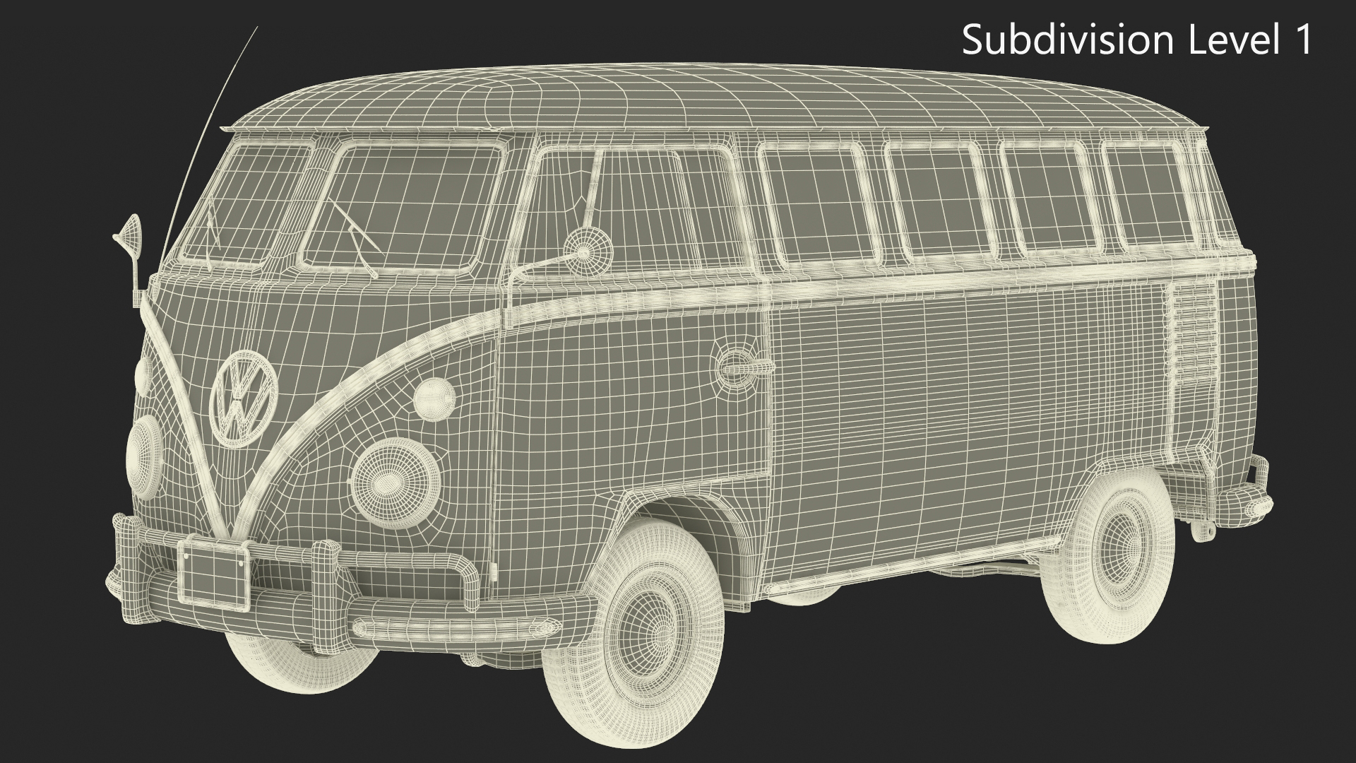 Volkswagen Type 2 Bus Simple Interior 3D