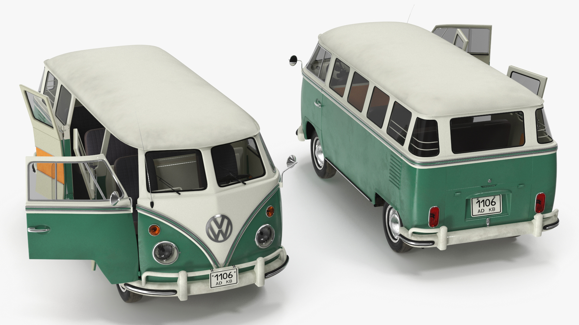 Volkswagen Type 2 Bus Simple Interior 3D