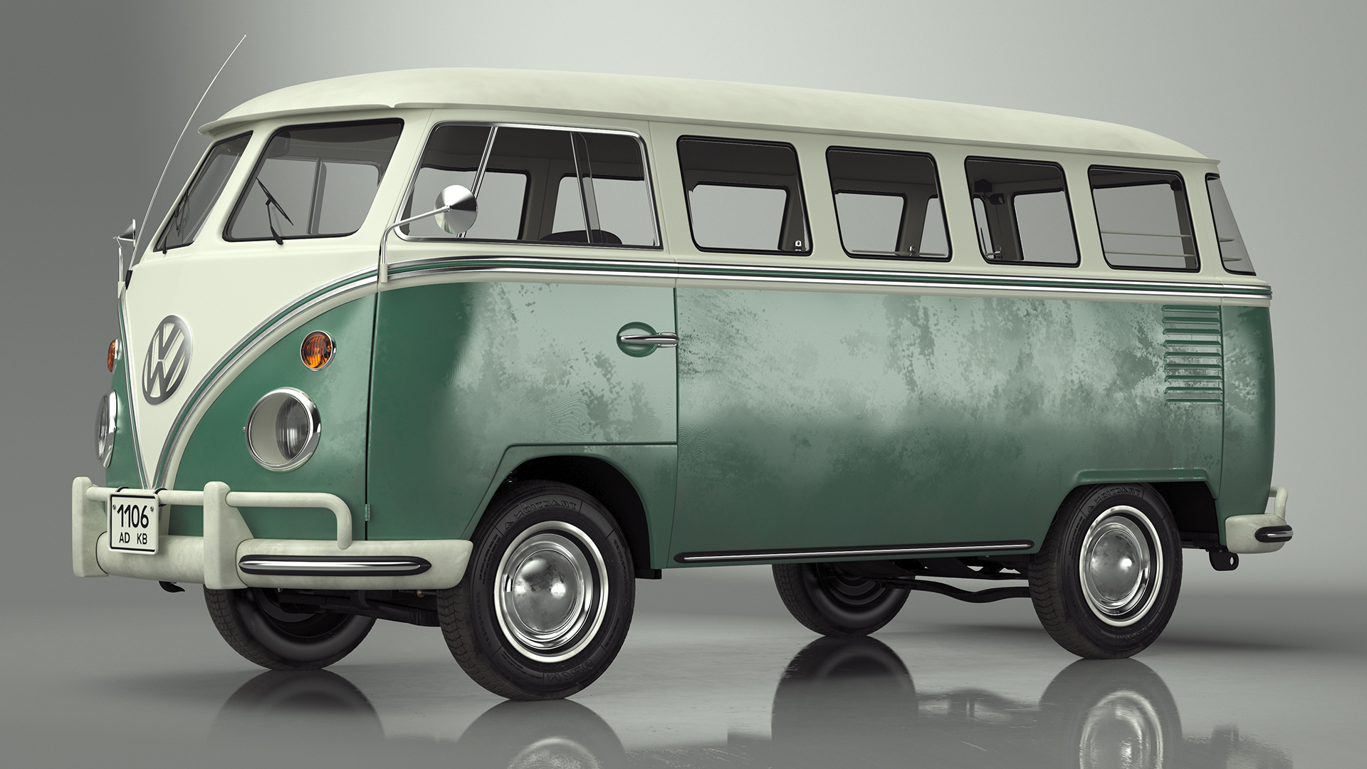 Volkswagen Type 2 Bus Simple Interior 3D