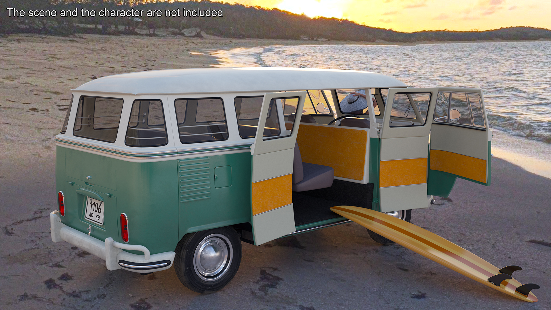 Volkswagen Type 2 Bus Simple Interior 3D