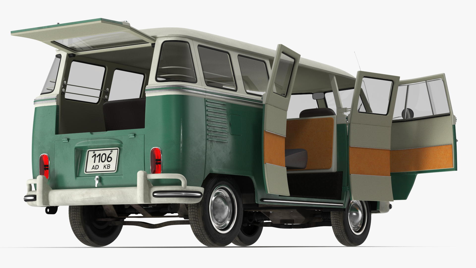 Volkswagen Type 2 Bus Simple Interior 3D