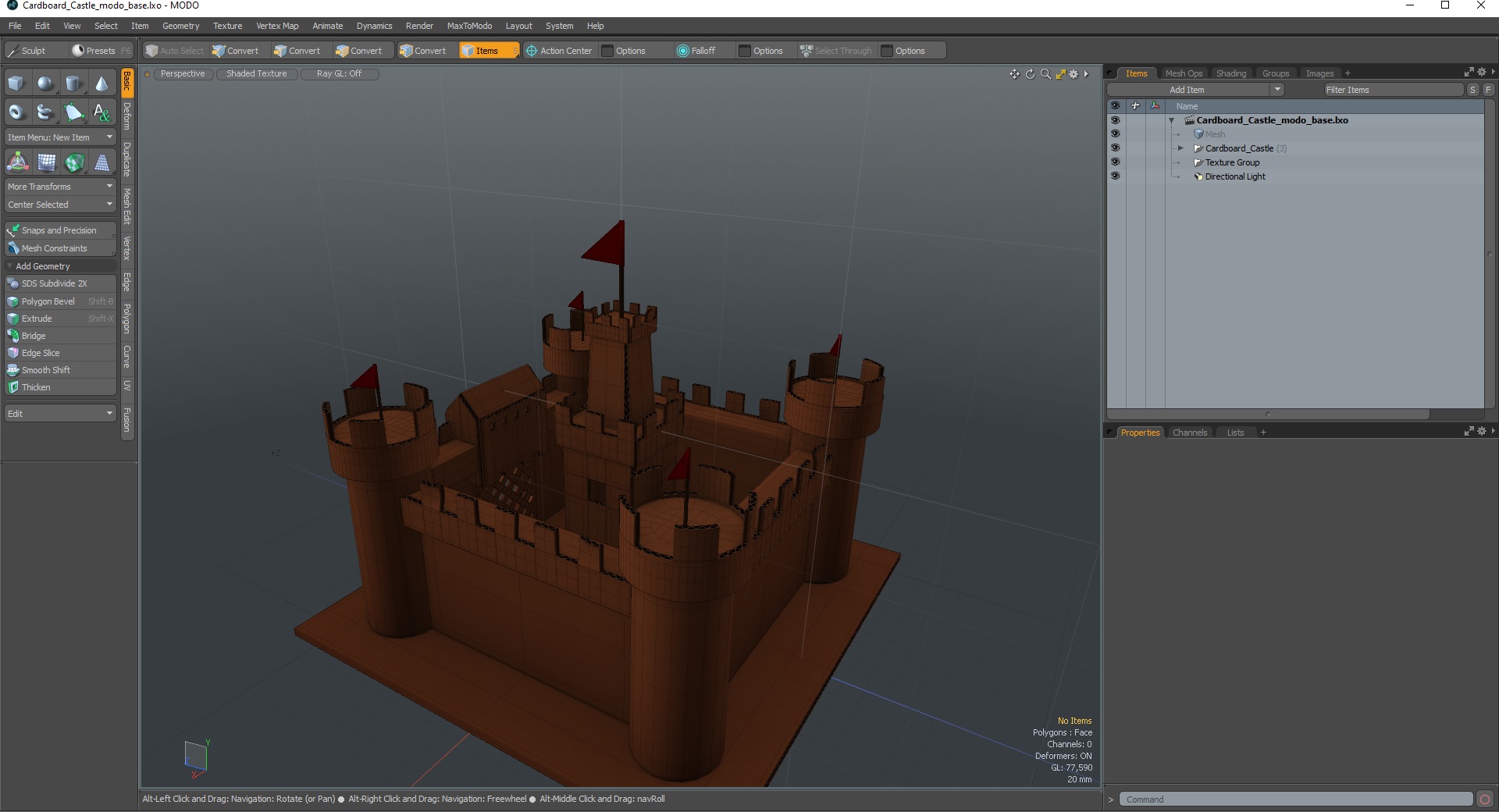 3D Cardboard Castle